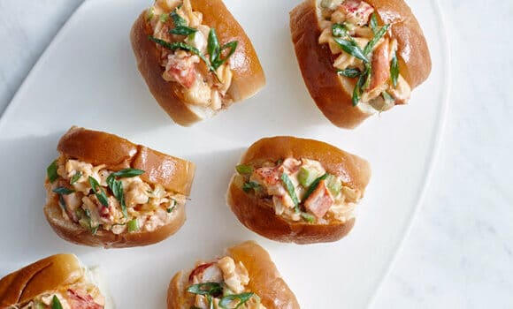 Lobster rolls with chives