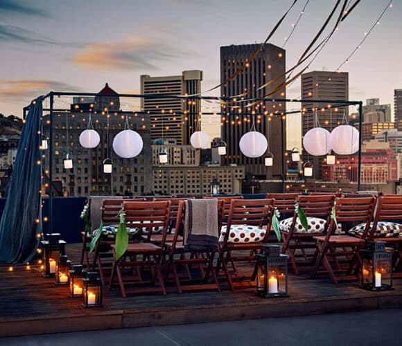 Rooftop event venue