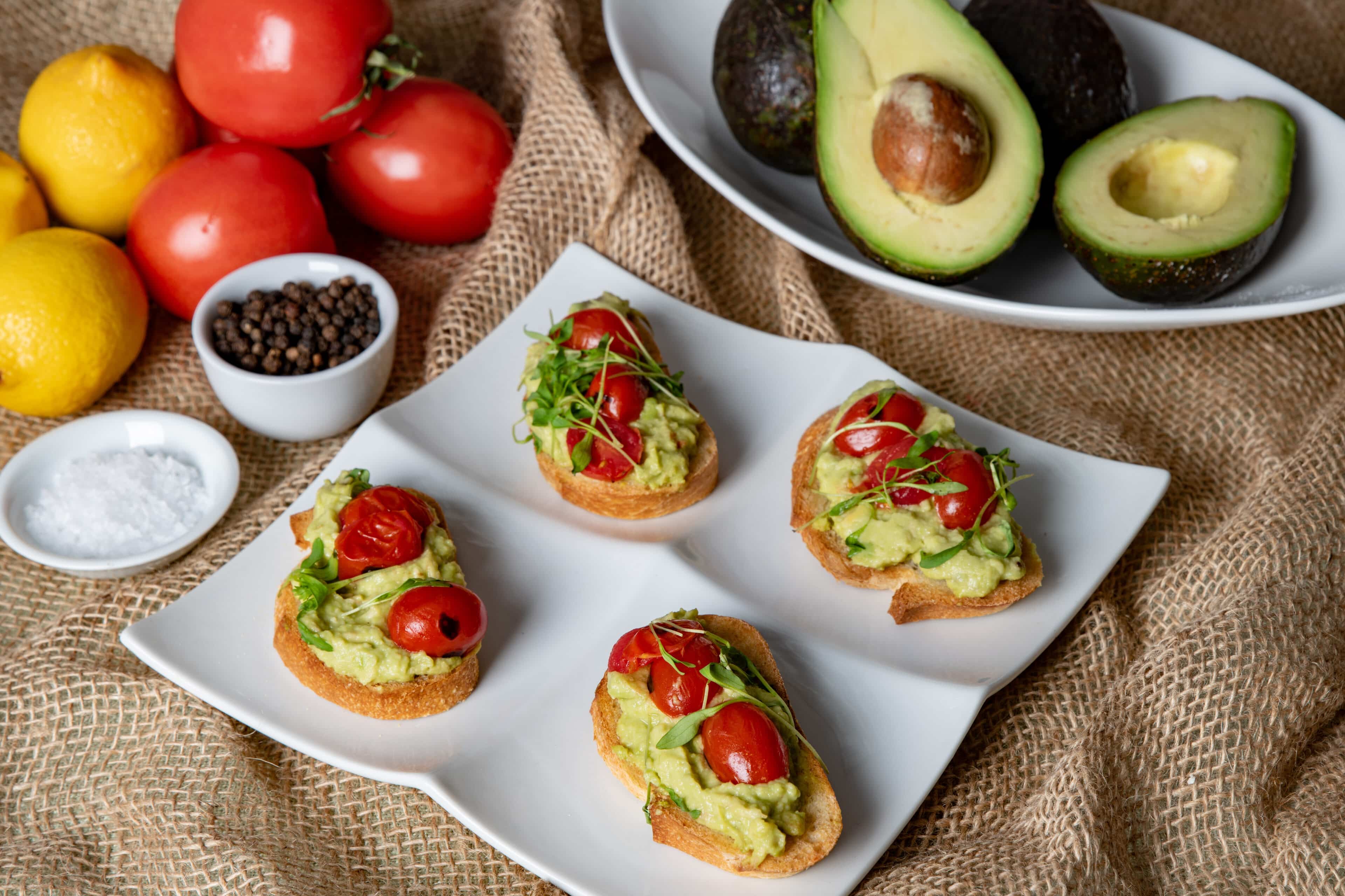 Avocado Toast With Blistered Tomatoes NYC Catering
