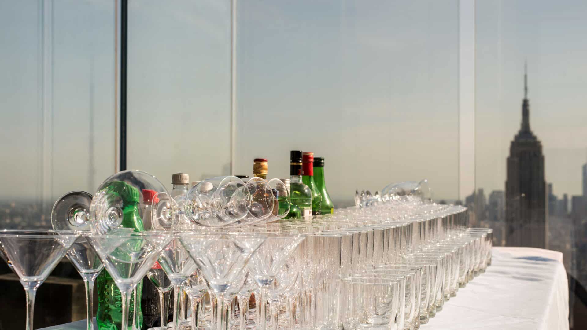 Bar with view of Empire State Building