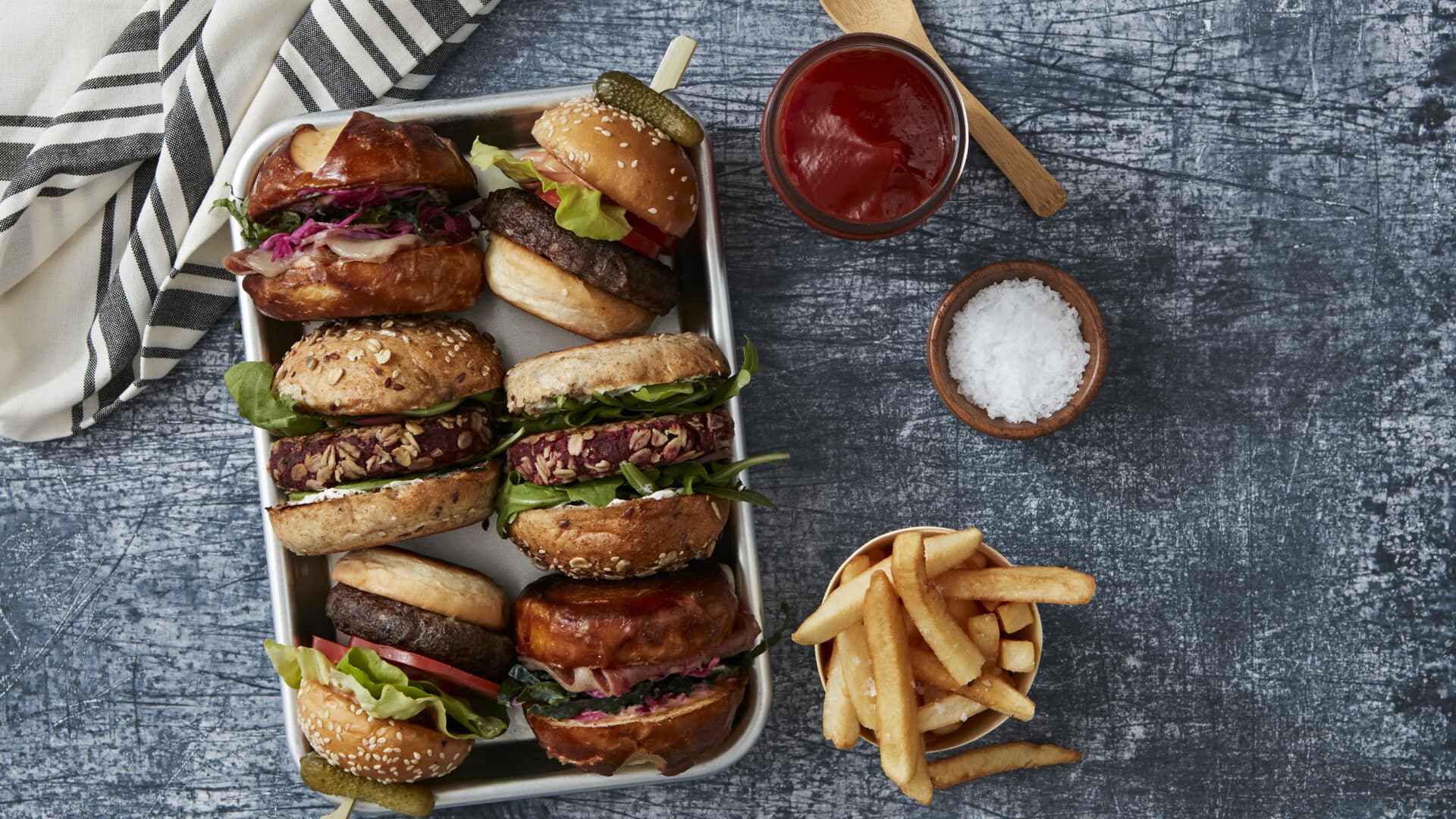 Cocktail Sliders With Fries NYC Catering