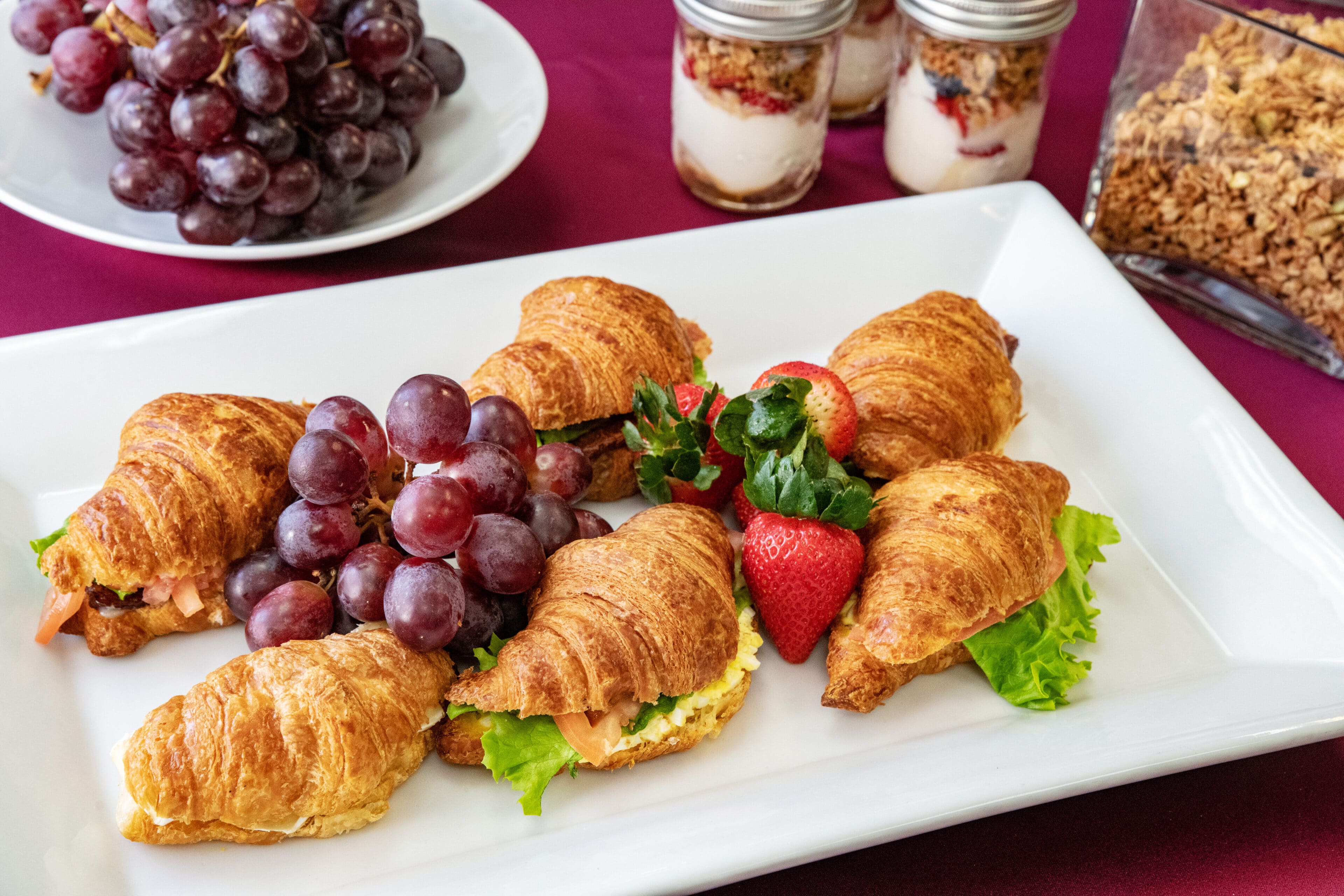 Croissant breakfast sandwiches