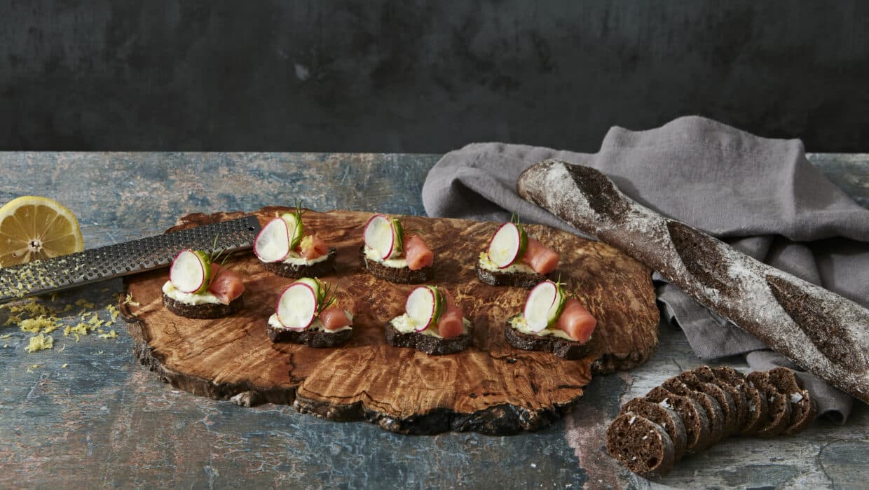 Hors d'Oeuvres - Smoked Salmon Crostini