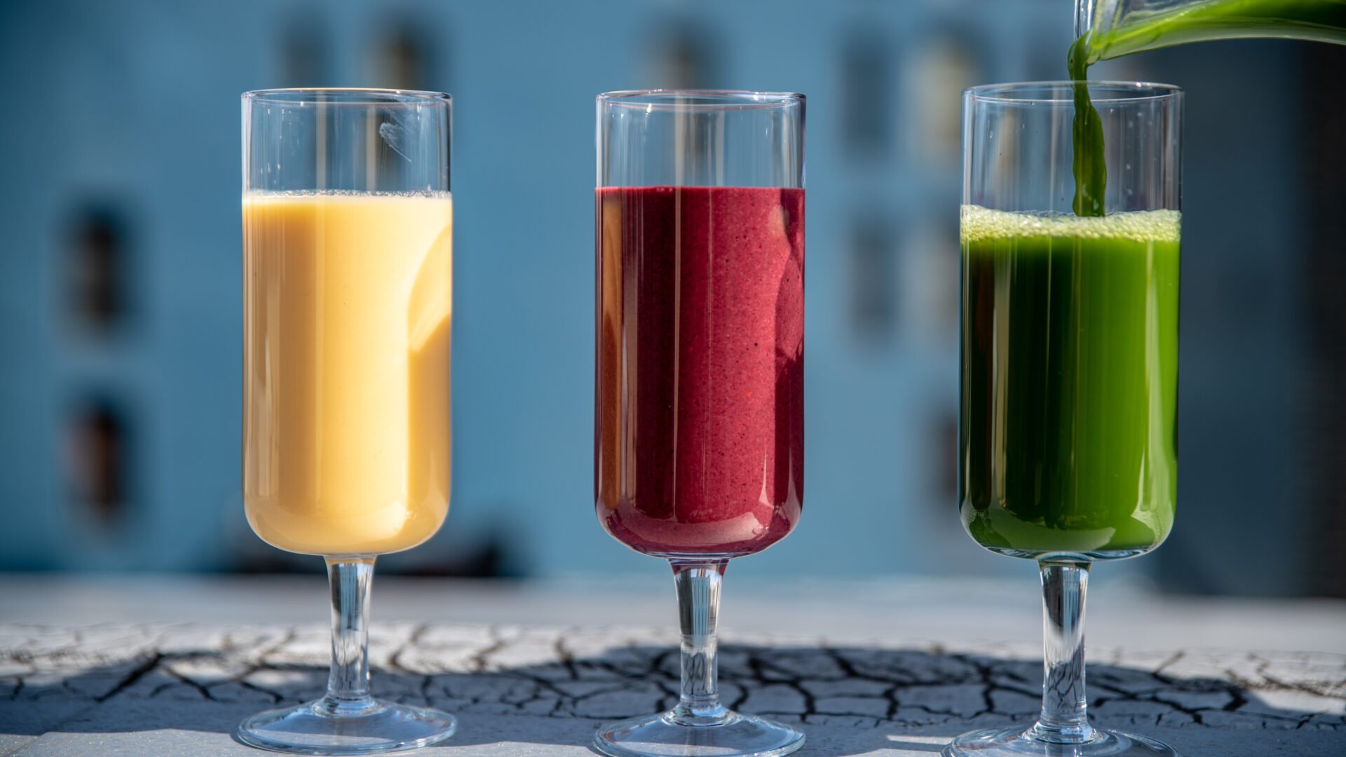 three different smoothies
