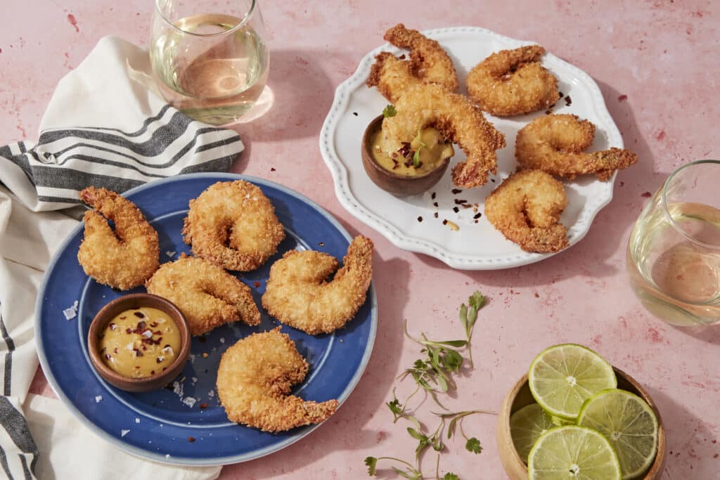 Coconut Shrimp and Citrus Stone Fruit